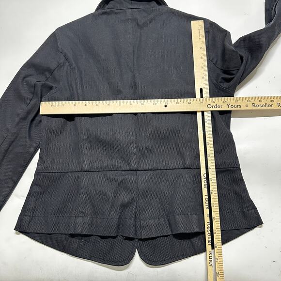 Sigrid Olsen Blazer Womens 8 Black Long Sleeve Two Button Minimalist Business - Picture 5 of 7